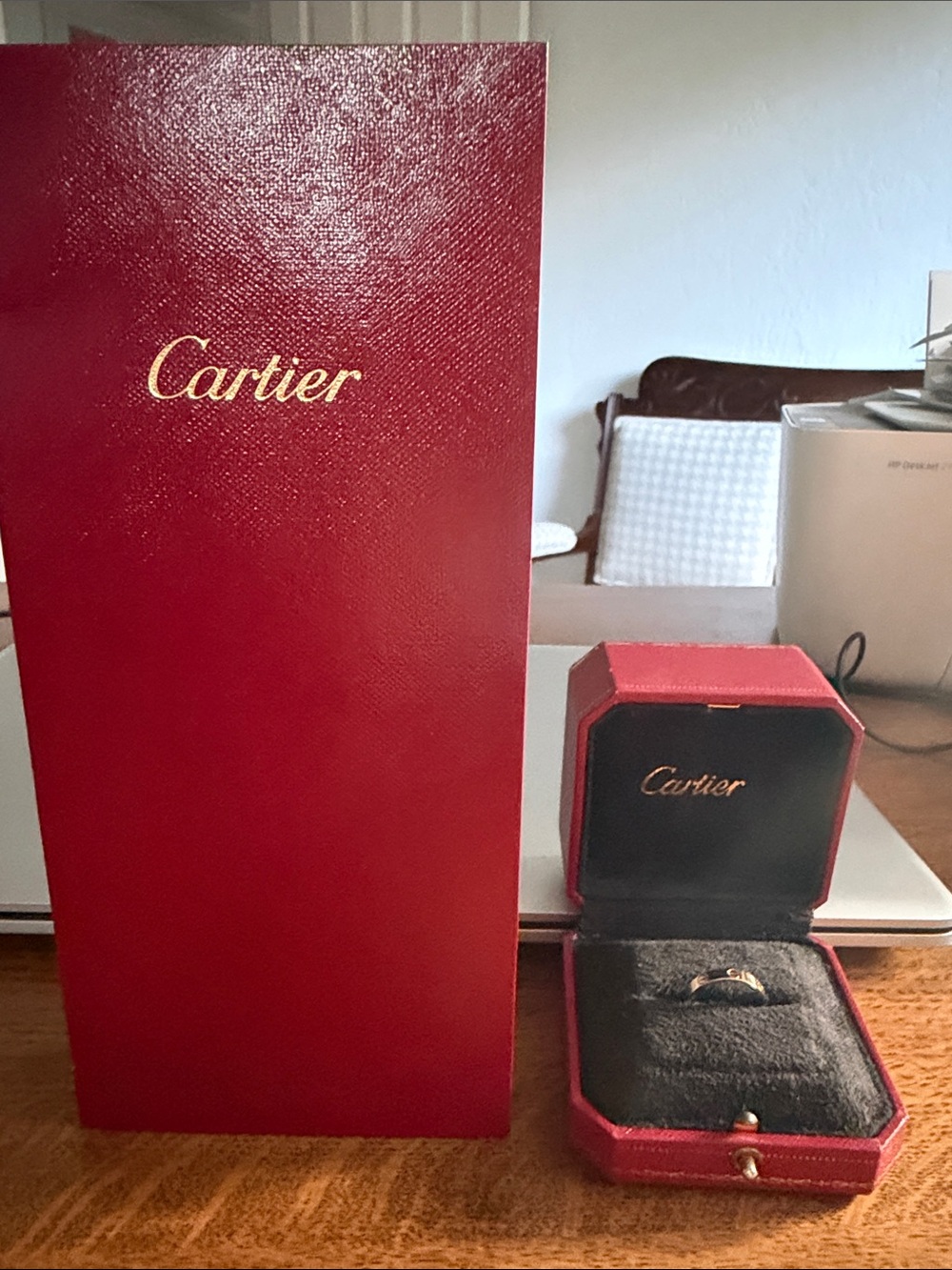 Cartier 18kt Gold Small Love Band with Red Presentation Box and Receipt Folder